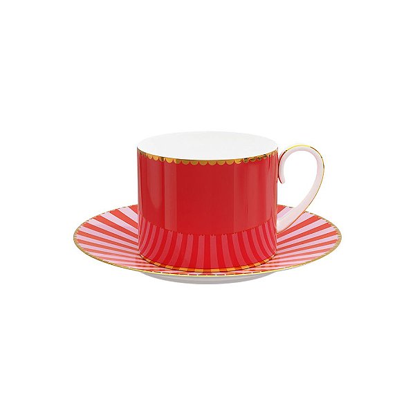 Xícara de Cafezinho Vermelho - Love Birds - Pip Studio