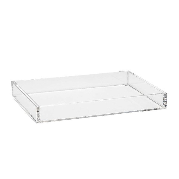 Bandeja Lisa M Retangular Baixa em Acrílico
