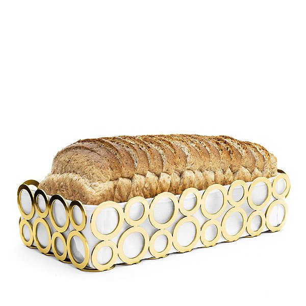 Cesto Para Pão Venezia Ouro 24k - Riva