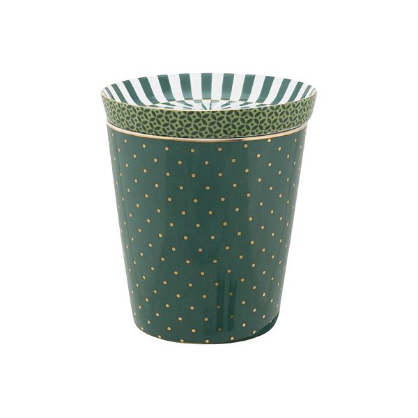 Set com Caneca sem Alça Dots e Mini Prato