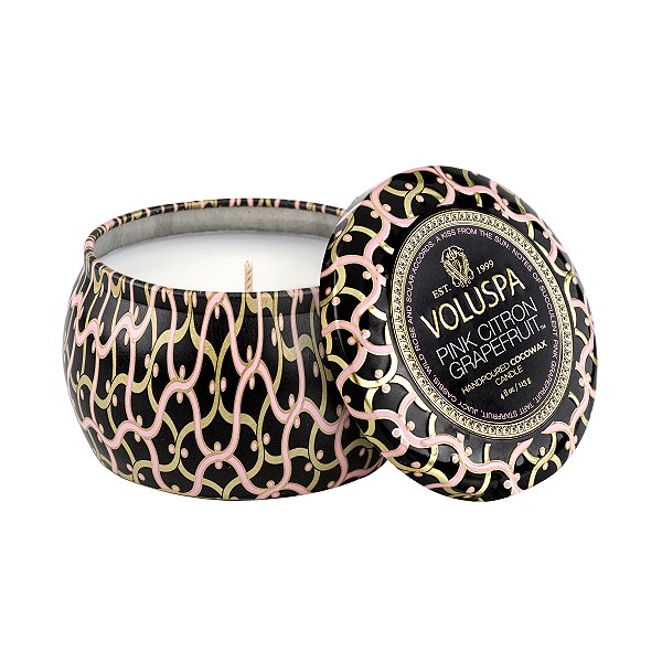 Mini Vela Voluspa Lata 25h Pink Citron Grapefruit