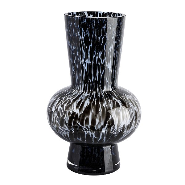 Vaso de Vidro Corneta Animal Print Azul G