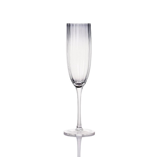 Jogo de 6 Taças de Vidro Transparente Cinza 240 ml