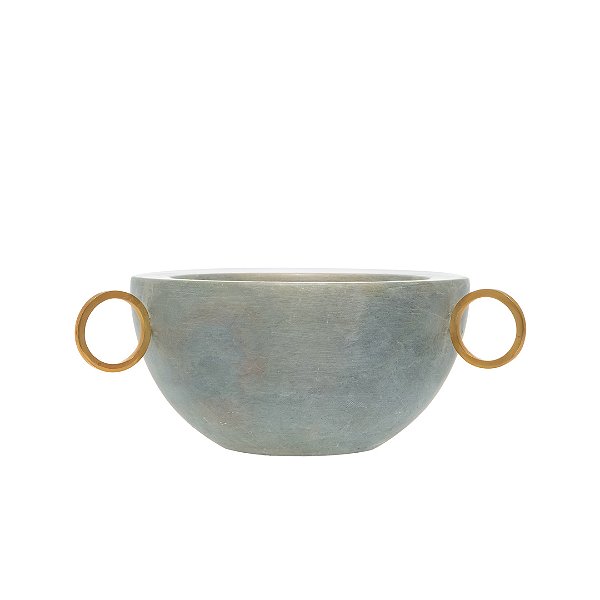 Vaso Cuia em Pedra Sabão Argolas