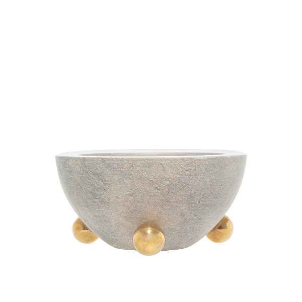 Vaso Cuia em Pedra Sabão Esferas