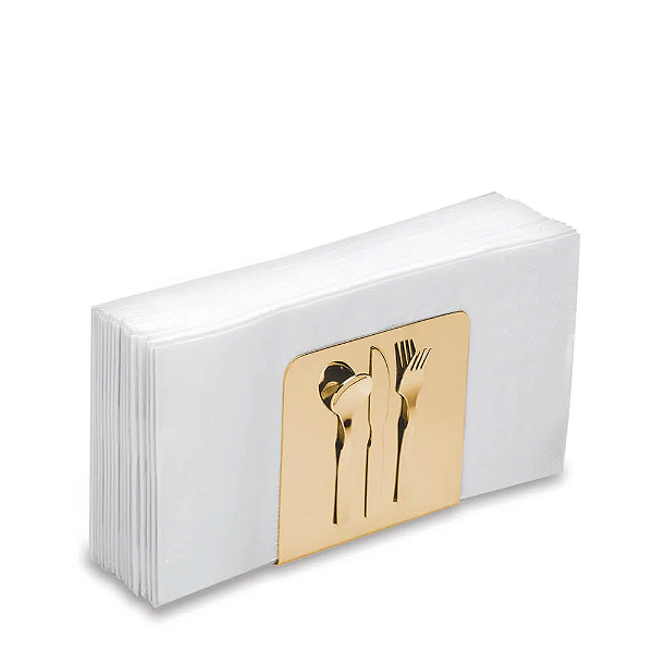Porta Guardanapos Manuela Ouro 24k - Riva