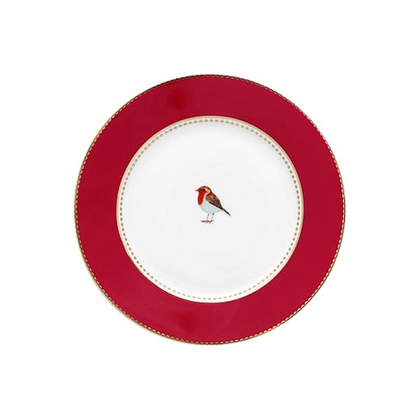 Prato Sobremesa Vermelho - Love Birds - Pip Studio