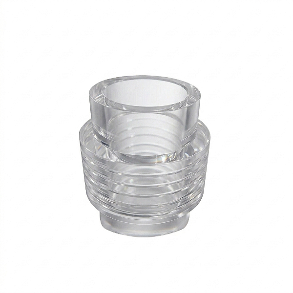 Vaso de Cristal Transparente Decorativo Redondo