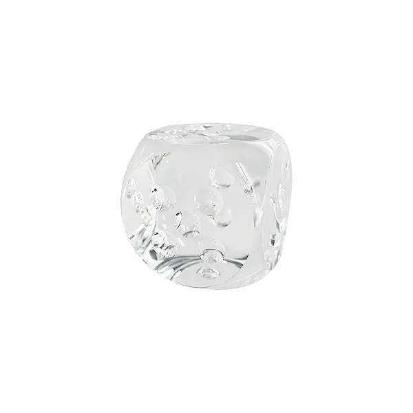 Dado de Cristal Transparente Decorativo