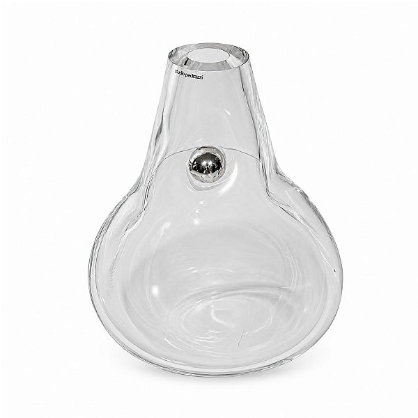 Vaso Amorfo Horizontal M com Esfera Pirita