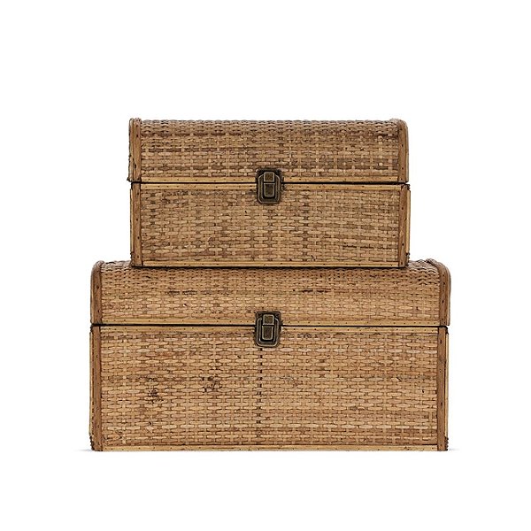 Kit Baús em Rattan P