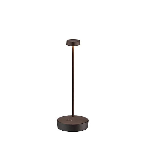 Luminária Zafferano Swap Pro Corten com Tecido Plissado
