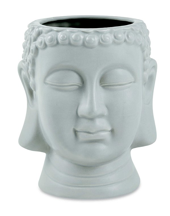 Buda Cinza em Cerâmica