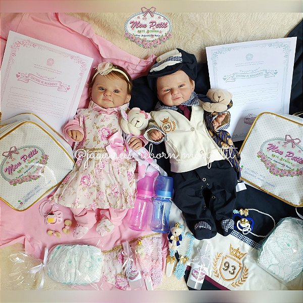 Bebês Reborn Gêmeos Mary e Marc