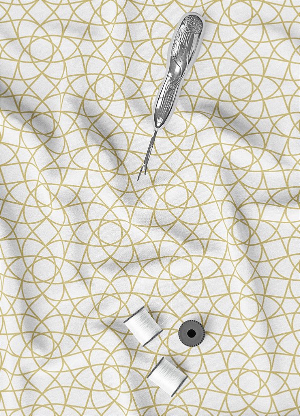 Tecido Microfibra Estampa Digital Arabesco Ondas 1,55m de Largura
