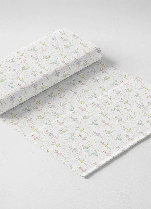 Tecido Microfibra Estampa Digital Bailando 1,55m de Largura