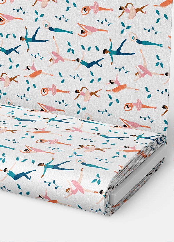 Tecido Microfibra Estampa Digital Bailarinos 1,55m de Largura