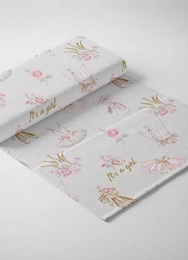 Tecido Microfibra Estampa Digital Ballet Girl 1,55m de Largura