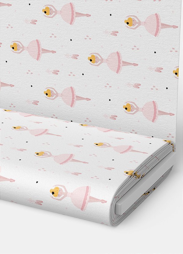 Tecido Microfibra Estampa Digital Linda Bailarina 1,55m de Largura