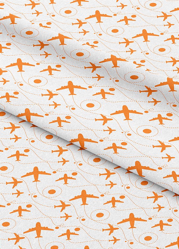 Tecido Microfibra Estampa Digital Viagem Fundo Branco 1,55m de Largura