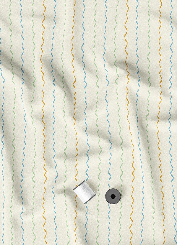 Tecido Microfibra Estampa Digital Fitas Coloridas 1,55m de Largura