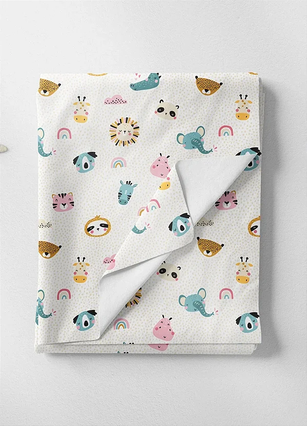 Tecido Microfibra Estampa Digital Bichinhos e Pintinhas 1,55m de Largura