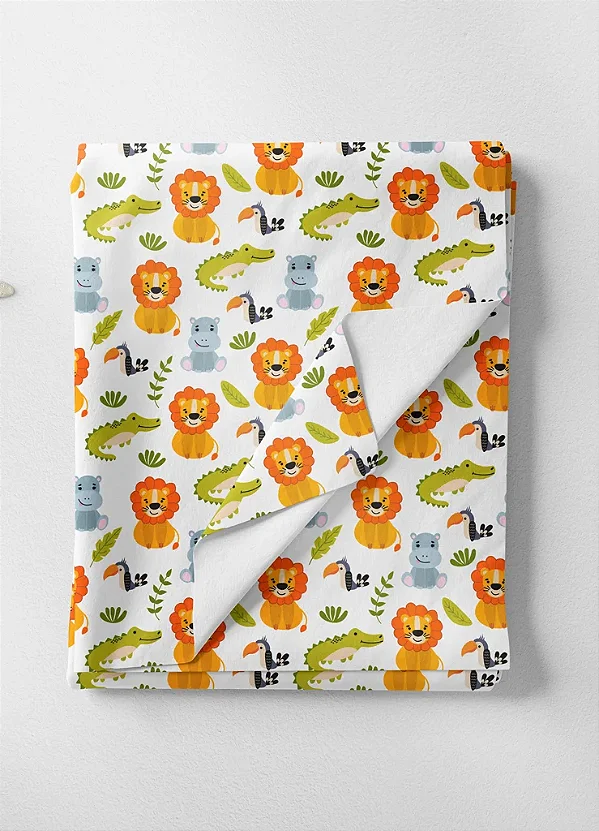 Tecido Microfibra Estampa Digital Bichinhos na Selva 1,55m de Largura