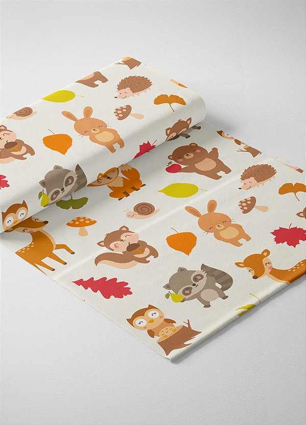 Tecido Microfibra Estampa Digital Bichos Baby 1,55m de Largura