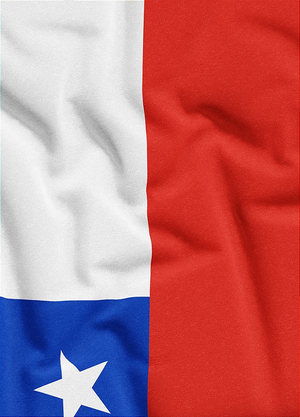 Tecido Microfibra Estampa Digital Bandeira do Chile 1,55m de Largura