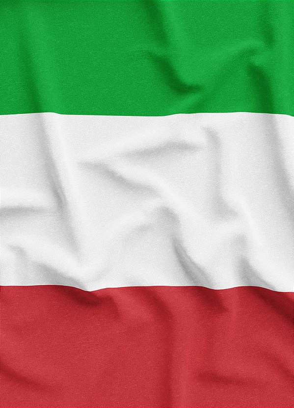 Tecido Microfibra Estampa Digital Bandeira da Itália 1,55m de Largura