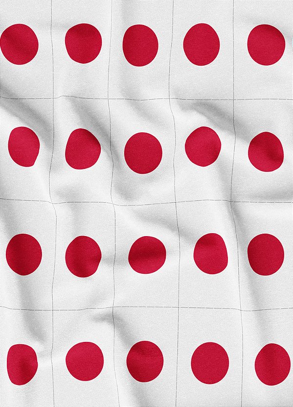 Tecido Microfibra Estampa Digital Bandeirinhas do Japão 1,55m de Largura