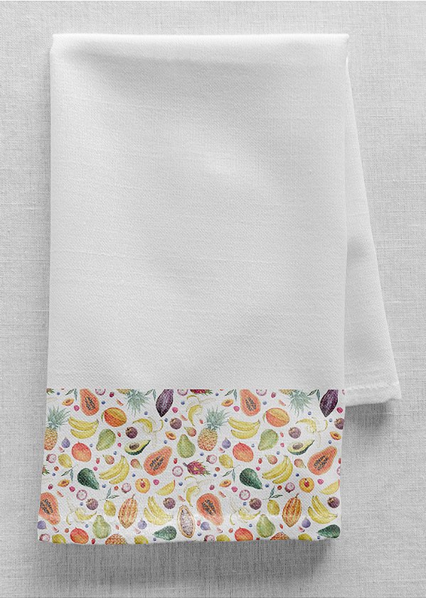 Tecido Microfibra Estampa Digital Frutas 1,55m de Largura