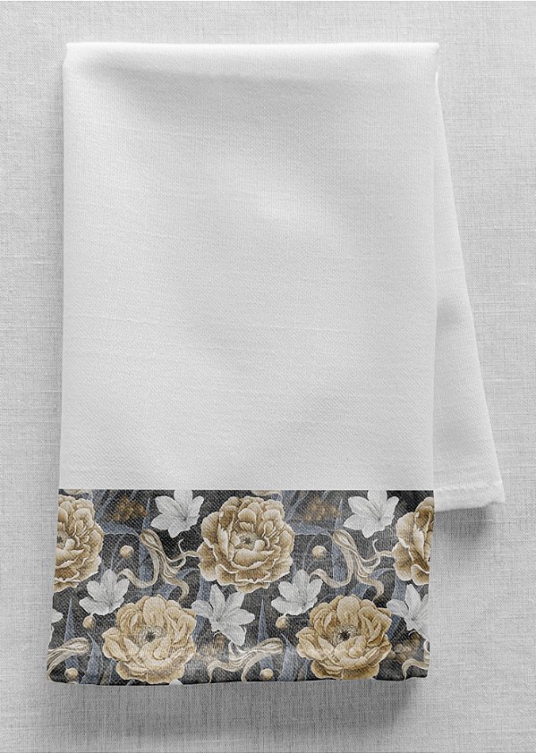 Tecido Microfibra Estampa Digital Flores Amarelas 1,55m de Largura