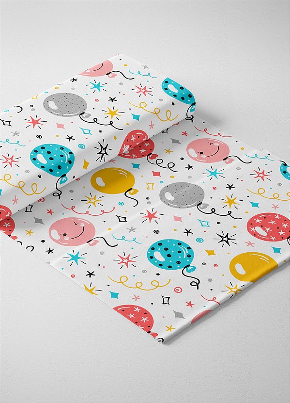 Tecido Oxford Estampa Digital Happy Balloons 1,55m de Largura