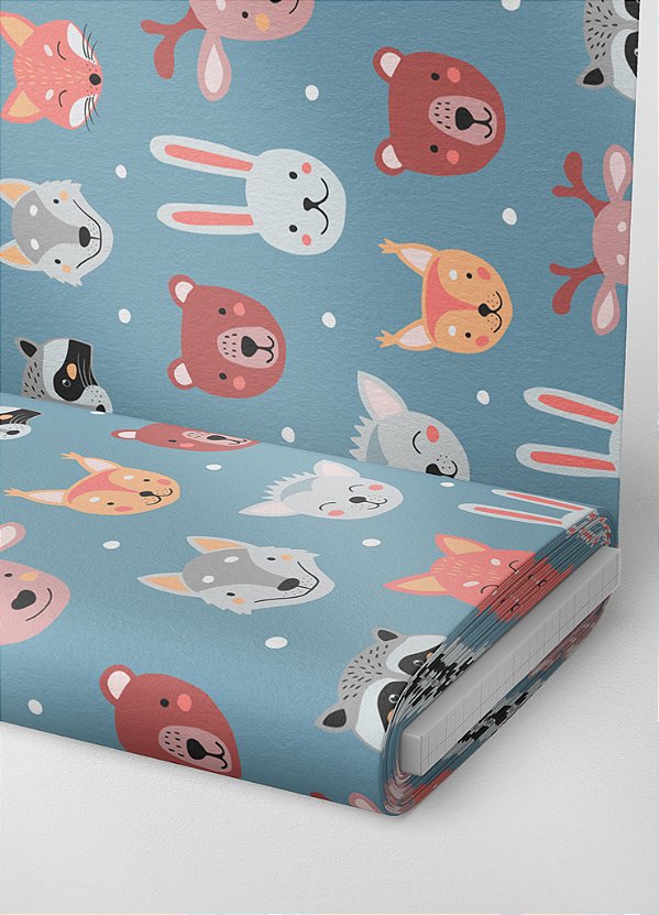 Tecido Oxford Estampa Digital Animaizinhos 1,55m de Largura