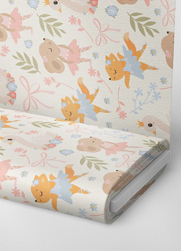 Tecido Oxford Estampa Digital Balé Dos Animais 1,55m de Largura