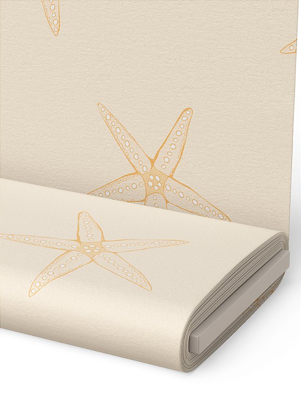 Tecido Oxford Estampa Digital  Estrela Do Mar Palha 1,55m de Largura