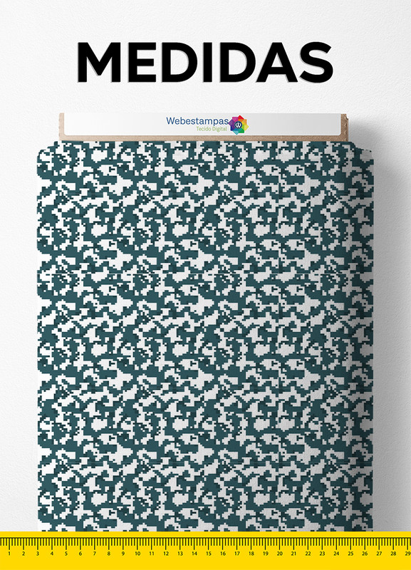 Tecido Oxford Estampa Digital Camuflado Pixel 1,55m de Largura