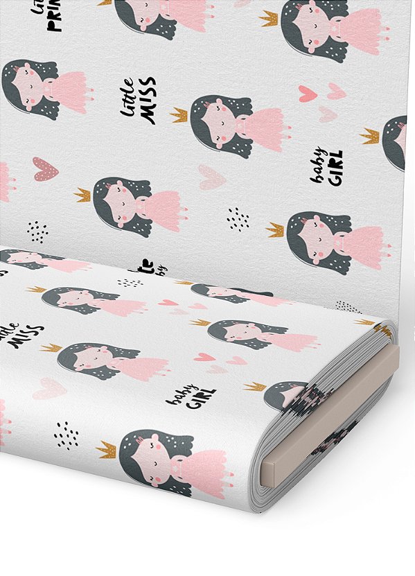 Tecido Oxford Estampa Digital  Princesa Miss 1,55m de Largura