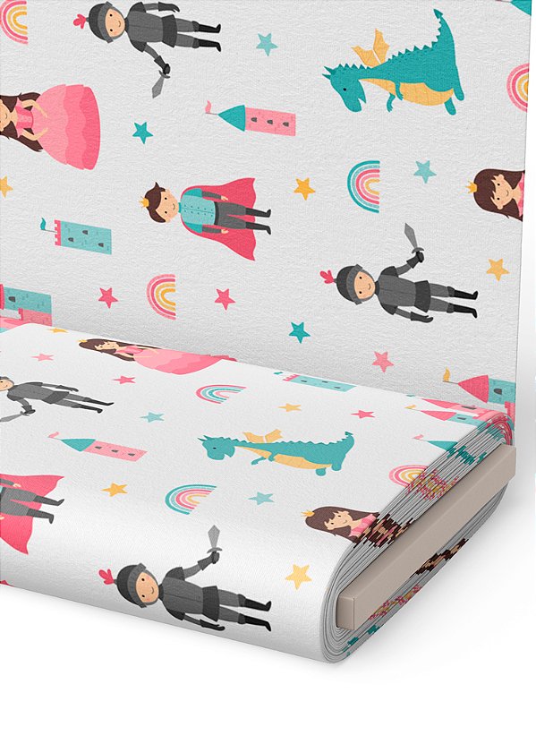 Tecido Oxford Estampa Digital  Principe Encantado 1,55m de Largura