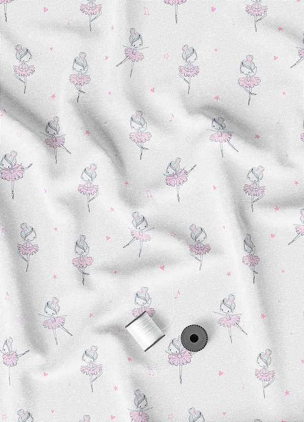 Tecido Oxford Estampa Digital Balé Musical 1,55m de Largura