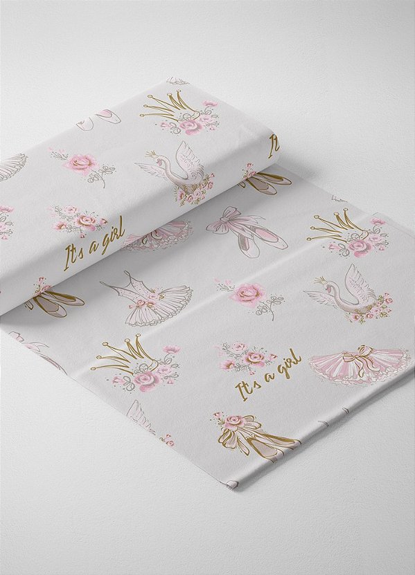 Tecido Oxford Estampa Digital Ballet Girl 1,55m de Largura