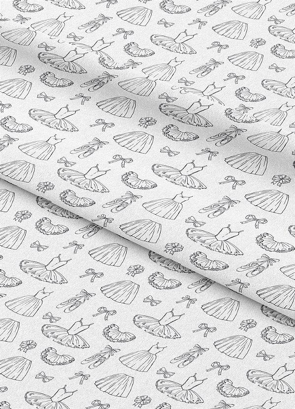 Tecido Oxford Estampa Digital Vestido de Balé 1,55m de Largura