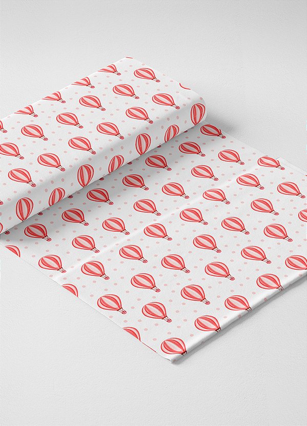 Tecido Oxford Estampa Digital Balãozinho Vermelho 1,55m de Largura