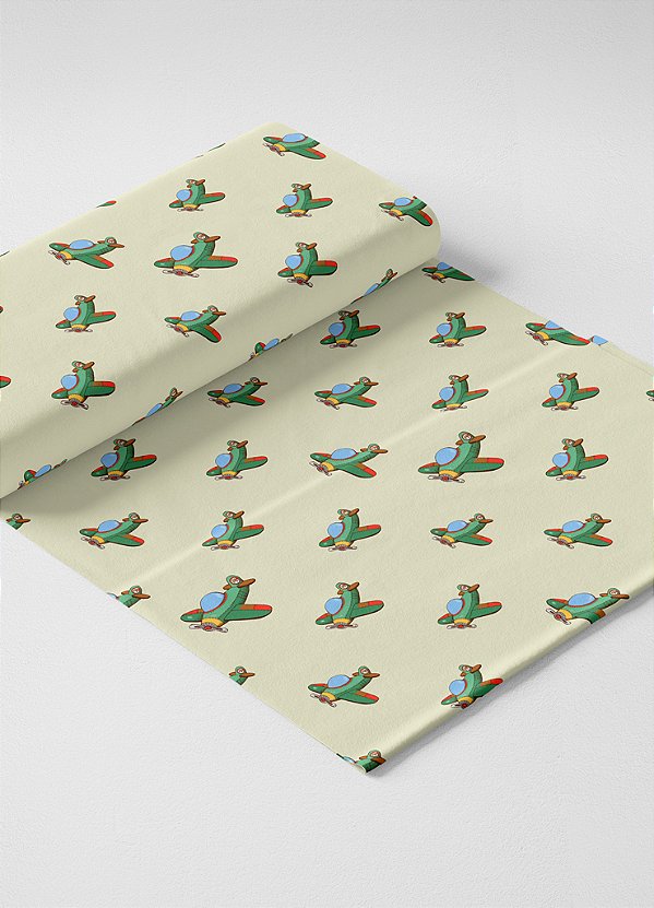 Tecido Oxford Estampa Digital Airplane 1,55m de Largura