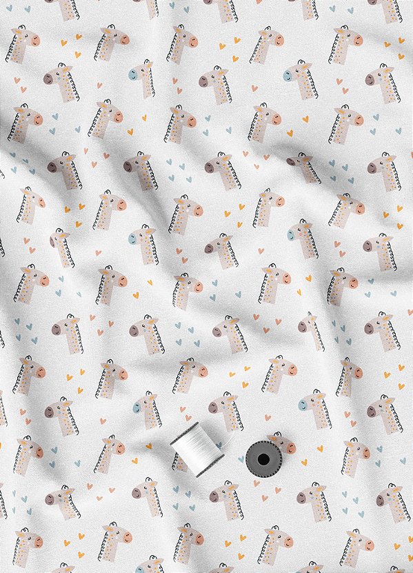 Tecido Oxford Estampa Digital Girafas 1,55m de Largura