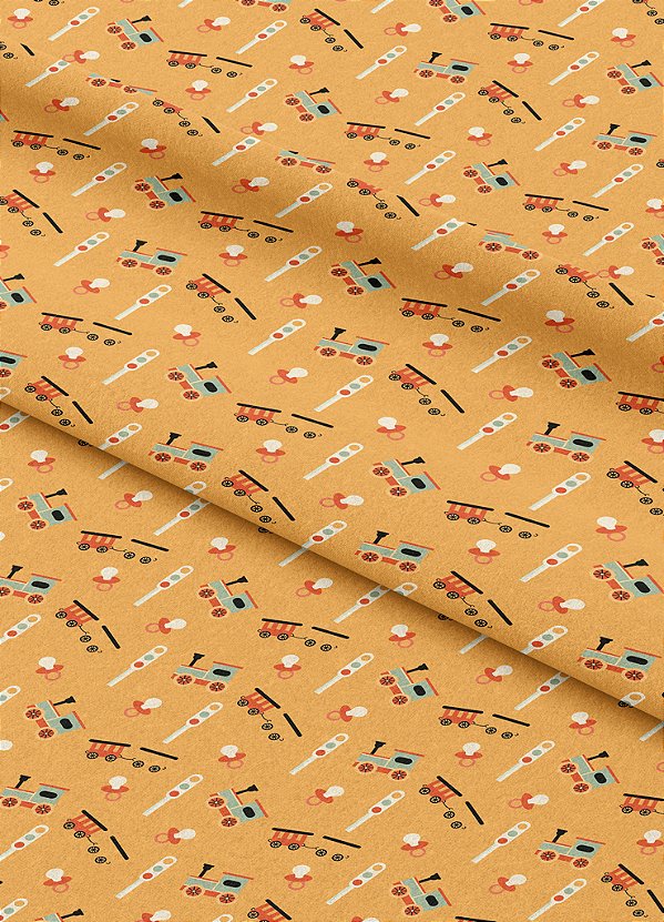 Tecido Oxford Estampa Digital Trem 1,55m de Largura