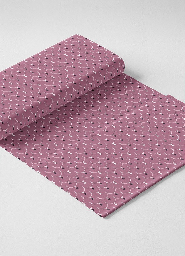 Tecido Oxford Estampa Digital Enfeite Estrela 1,55m de Largura