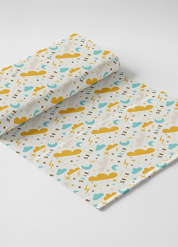 Tecido Oxford Estampa Digital Star 1,55m de Largura