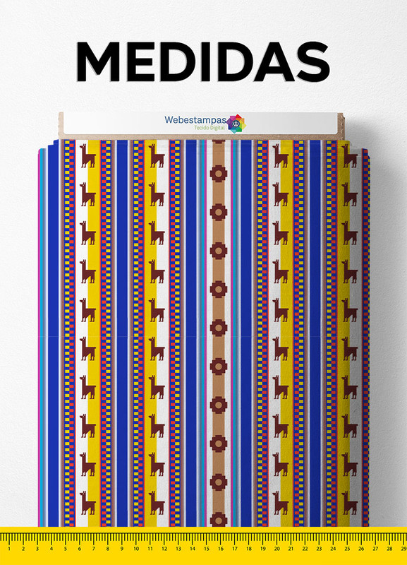 Tecido Oxford Estampa Digital Lhama 1,55m de Largura